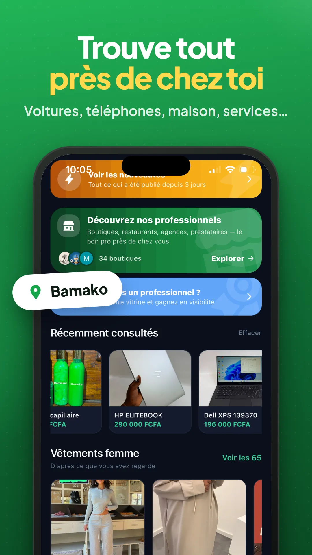 Recherche géolocalisée par catégorie