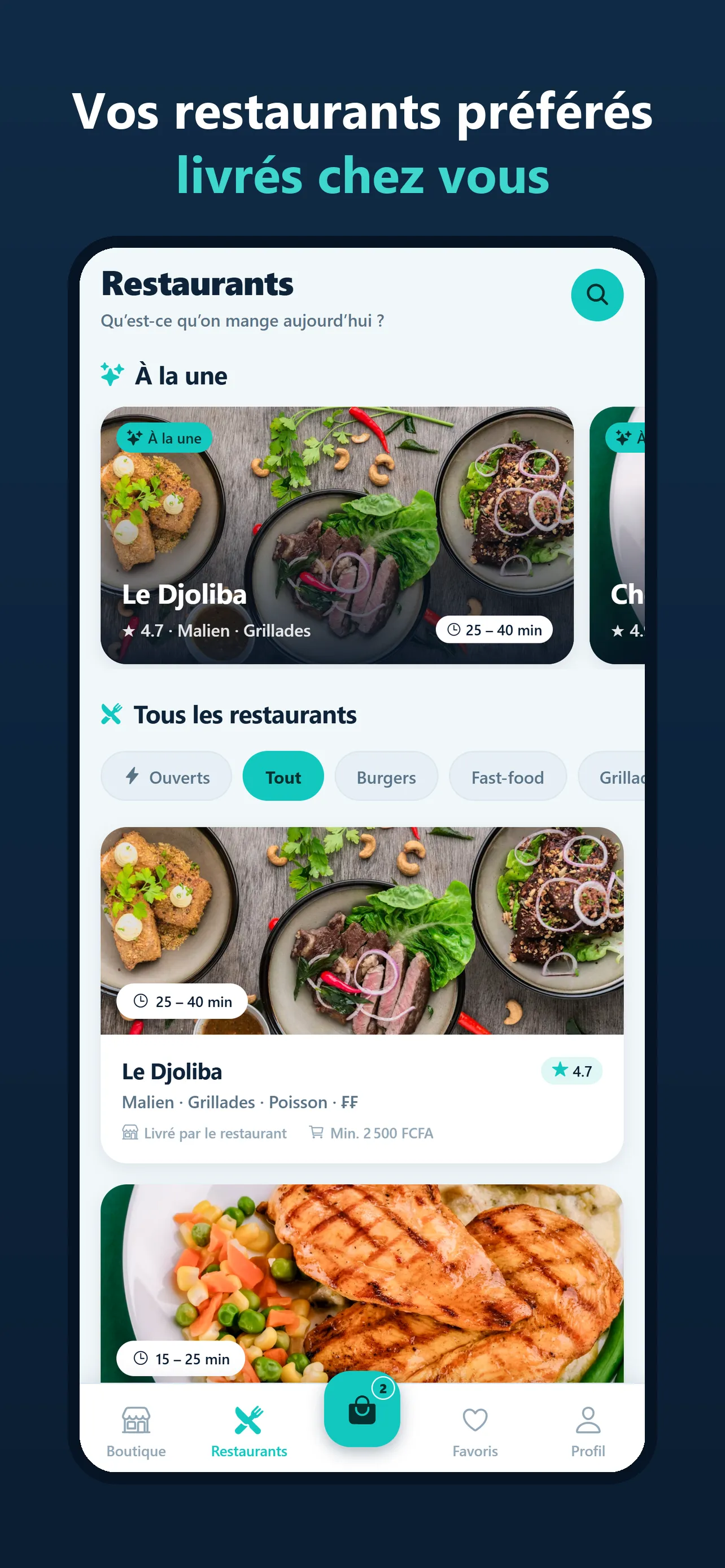 Restaurants et livraison de repas